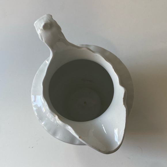 Antique Florence Ironstone White Ceramic Pitcher or Creamer - Picture 8 of 12